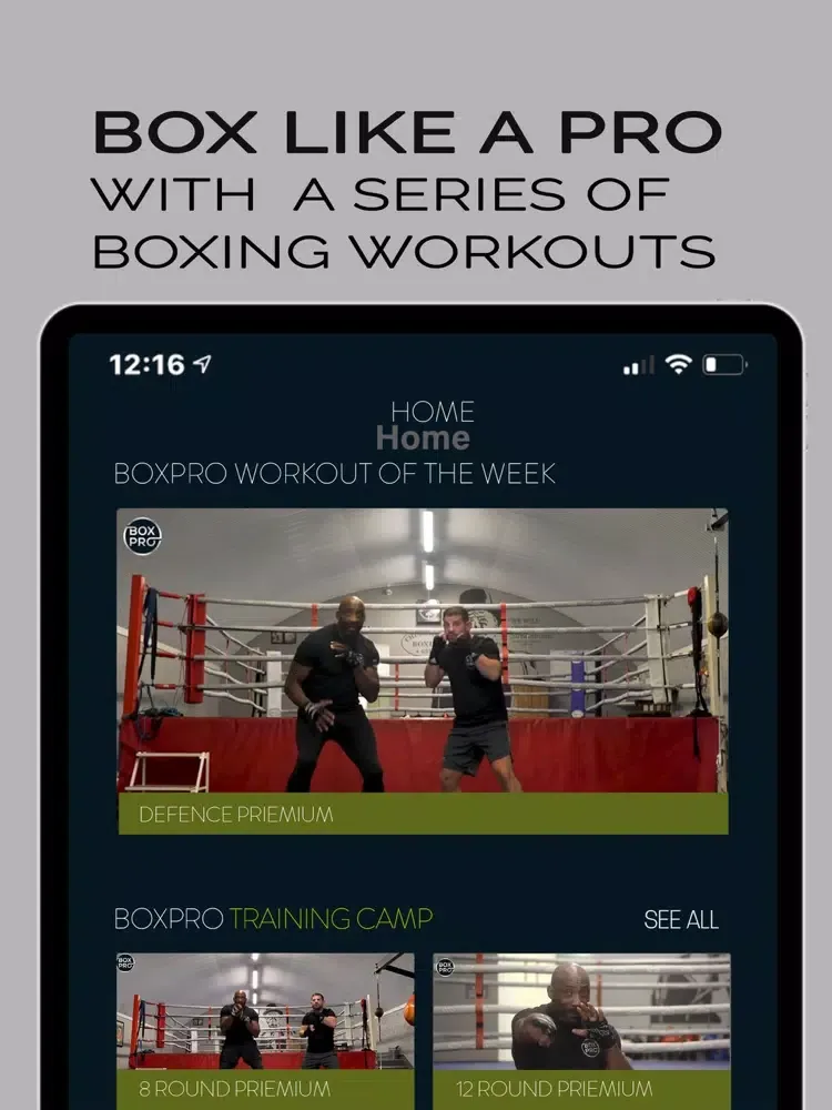 BoxPro Fitness iPad  স্ক্রিনশট